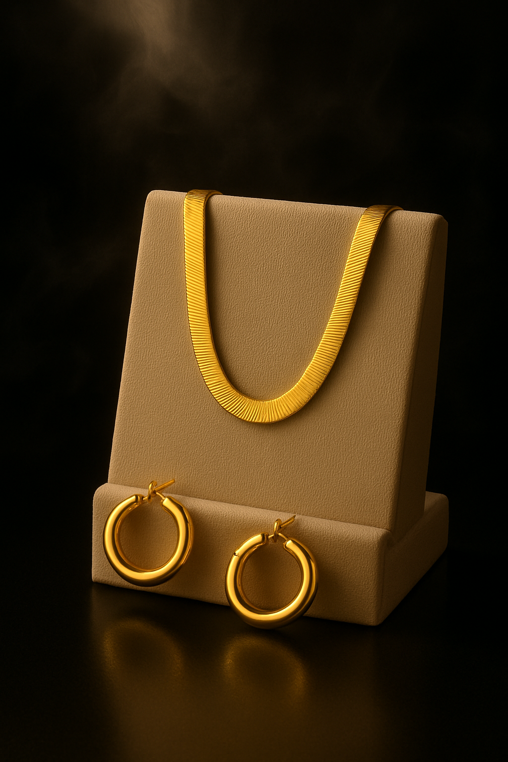 Moon Cipher Duo (Necklace + Hoops)