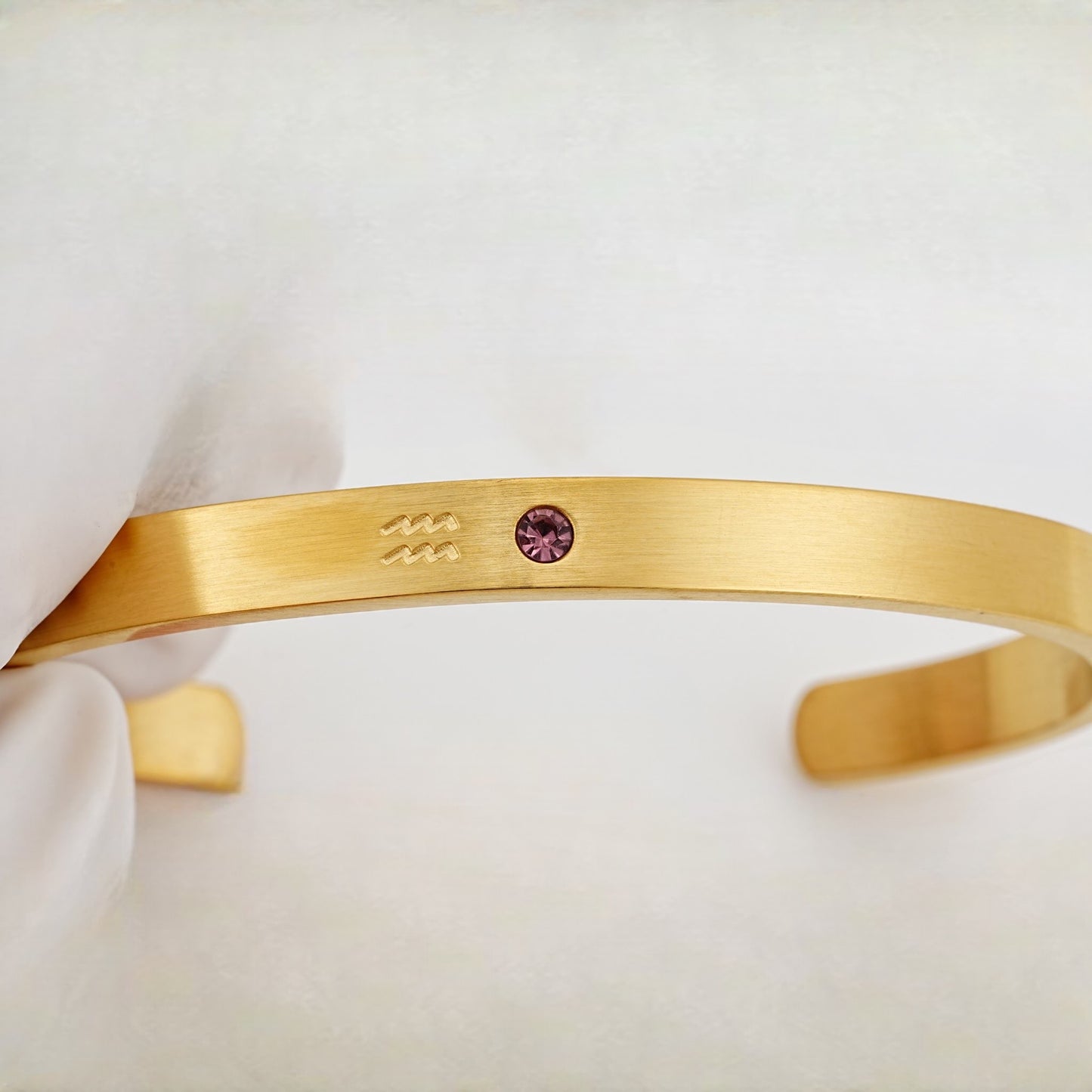 Zodiac & Birthstone Bracelet (Moon Cipher Cuff)