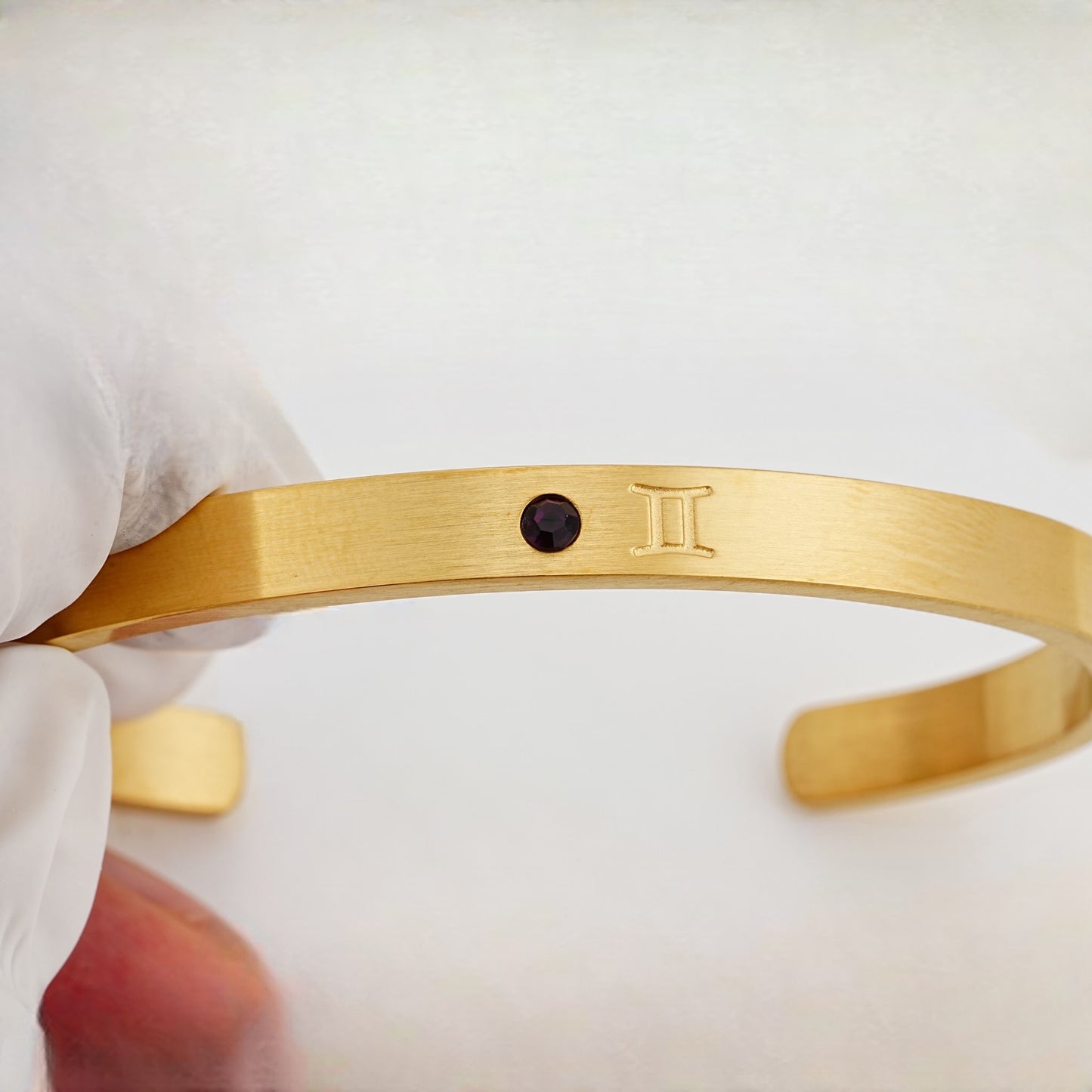 Zodiac & Birthstone Bracelet (Moon Cipher Cuff)