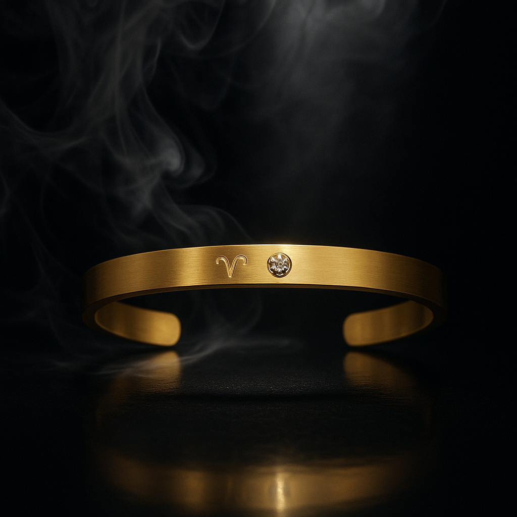 Zodiac & Birthstone Bracelet (Moon Cipher Cuff)