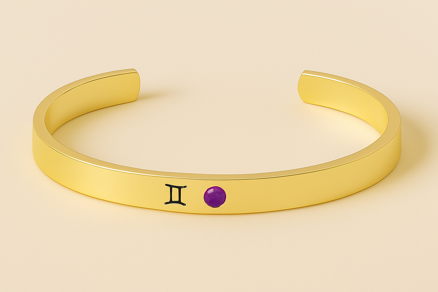 Zodiac & Birthstone Bracelet (Moon Cipher Cuff)