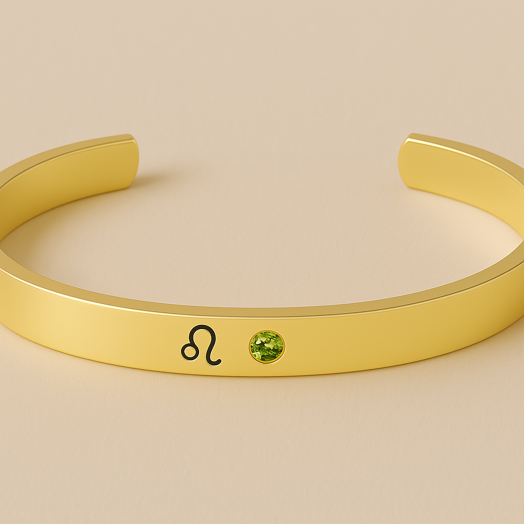 Zodiac & Birthstone Bracelet (Moon Cipher Cuff)